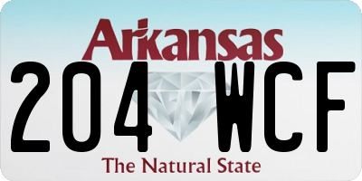 AR license plate 204WCF