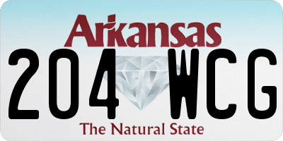 AR license plate 204WCG