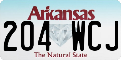 AR license plate 204WCJ