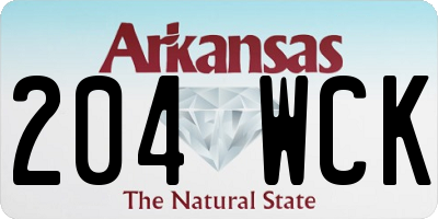 AR license plate 204WCK