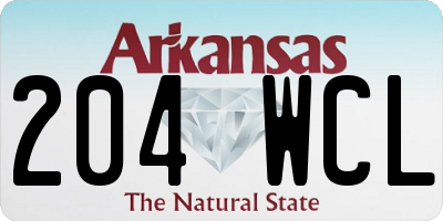 AR license plate 204WCL