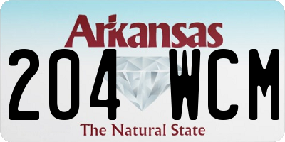 AR license plate 204WCM