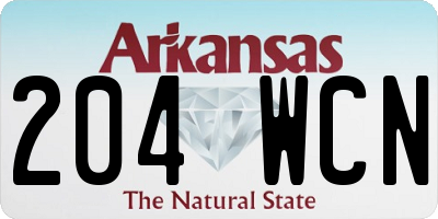 AR license plate 204WCN