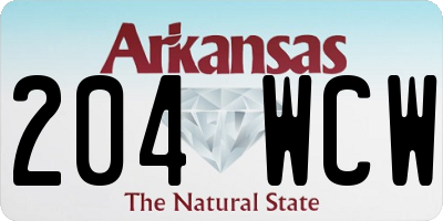AR license plate 204WCW