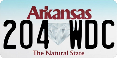 AR license plate 204WDC