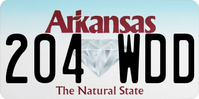 AR license plate 204WDD