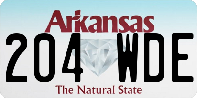 AR license plate 204WDE