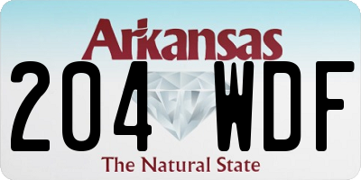 AR license plate 204WDF