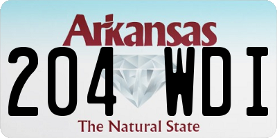 AR license plate 204WDI