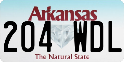 AR license plate 204WDL