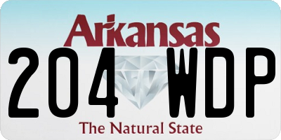 AR license plate 204WDP