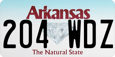 AR license plate 204WDZ