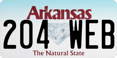 AR license plate 204WEB