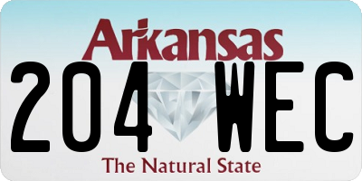 AR license plate 204WEC