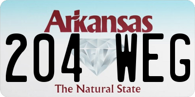 AR license plate 204WEG