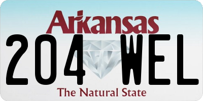 AR license plate 204WEL