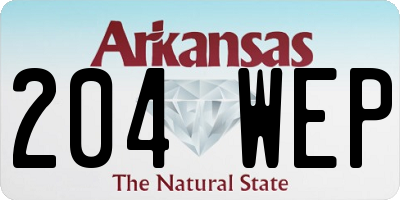 AR license plate 204WEP