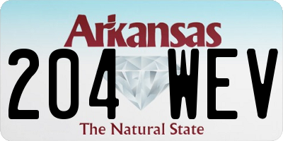 AR license plate 204WEV