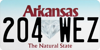 AR license plate 204WEZ