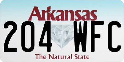AR license plate 204WFC