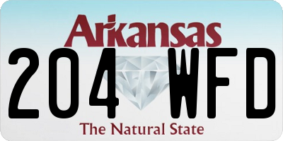 AR license plate 204WFD