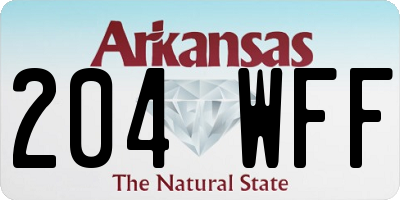 AR license plate 204WFF