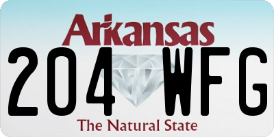 AR license plate 204WFG