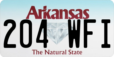 AR license plate 204WFI
