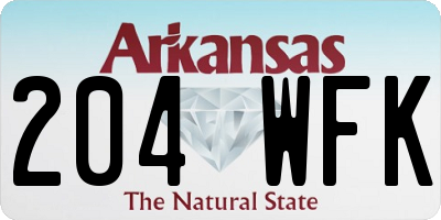 AR license plate 204WFK