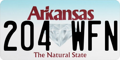 AR license plate 204WFN