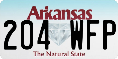 AR license plate 204WFP