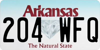 AR license plate 204WFQ