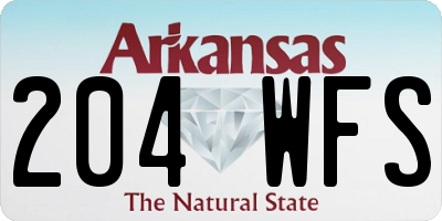 AR license plate 204WFS