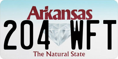 AR license plate 204WFT