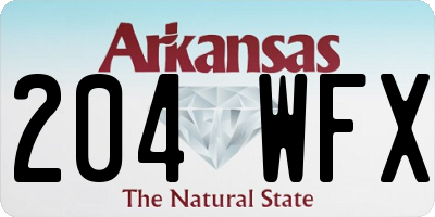 AR license plate 204WFX
