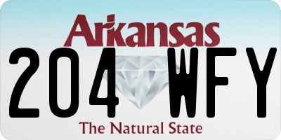 AR license plate 204WFY