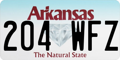AR license plate 204WFZ