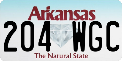 AR license plate 204WGC