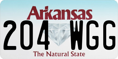 AR license plate 204WGG