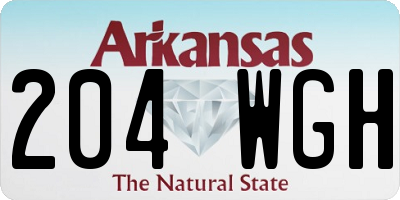 AR license plate 204WGH