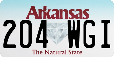 AR license plate 204WGI