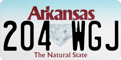 AR license plate 204WGJ