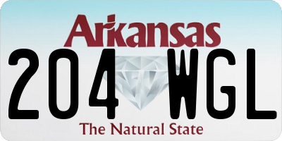AR license plate 204WGL
