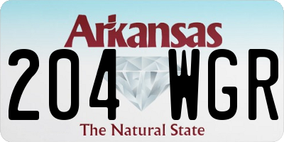 AR license plate 204WGR