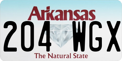AR license plate 204WGX