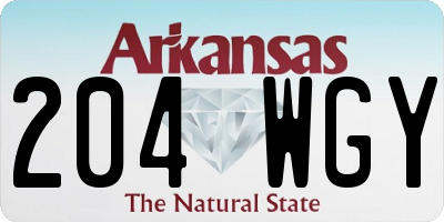 AR license plate 204WGY