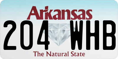 AR license plate 204WHB