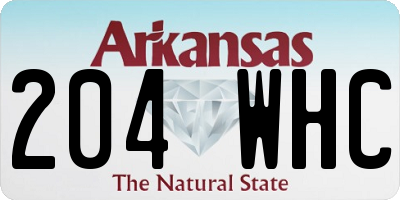 AR license plate 204WHC