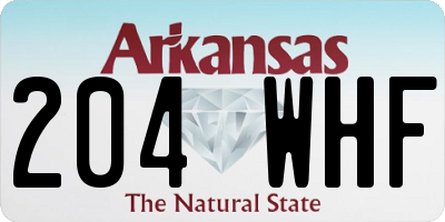 AR license plate 204WHF