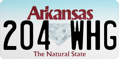 AR license plate 204WHG